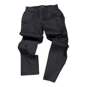 Eileen Fisher Jeans Womens 2P Black Skinny Mid Rise Y2K Punk Cowgirl Biker